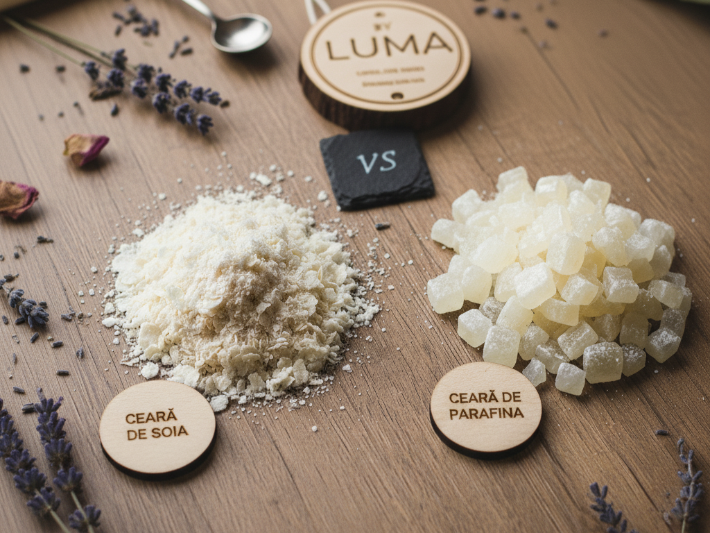 Ceara de soia vs parafina