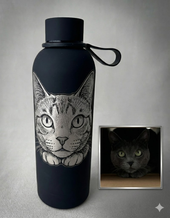 Termos smart metalic cu afisaj temperatura digital, personalizat prin gravura laser cu poza [1]