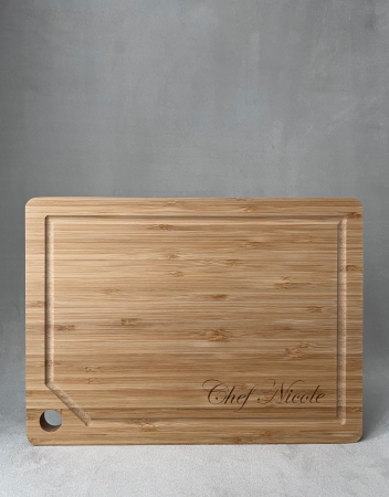 Tocatoare personalizate - Tocator din lemn de bambus personalizat prin gravura laser cadou bucatarie