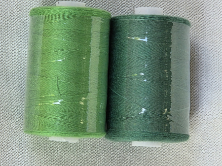 Ate poliester bumbac - Set de 2 ate cusut verde