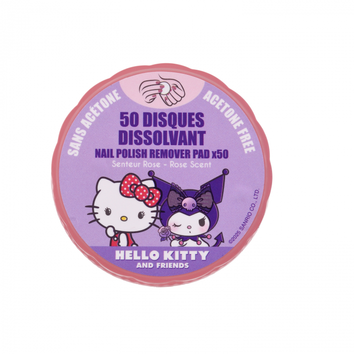 Dischete fara acetona sters oja Hello Kitty & Kuromi – cutie 50 bucăți [1]