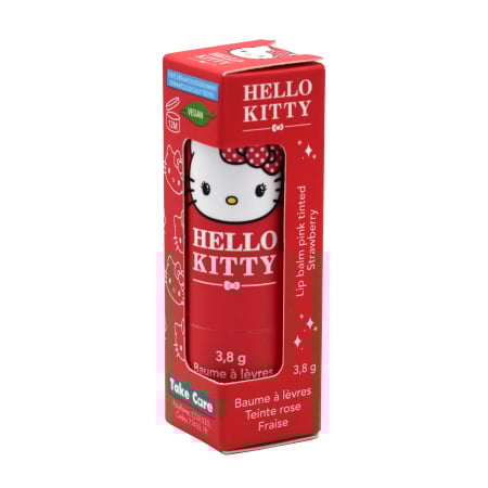 Produse - Balsam de buze Hello Kitty – Roz delicat, aromă căpșuni, 3.8g