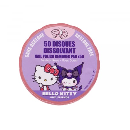 Produse - Dischete fara acetona sters oja Hello Kitty & Kuromi – cutie 50 bucăți