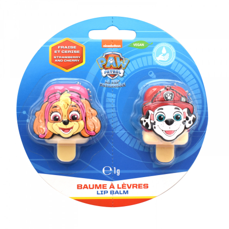 Balsam Buze Copii Paw Patrol – Set Căpșuni & Cireșe, Vegan [2]