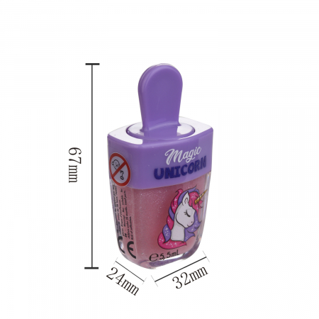 Luciu Buze Magic Unicorn – Căpșuni, Vegan, Copii, 5.5ml [2]