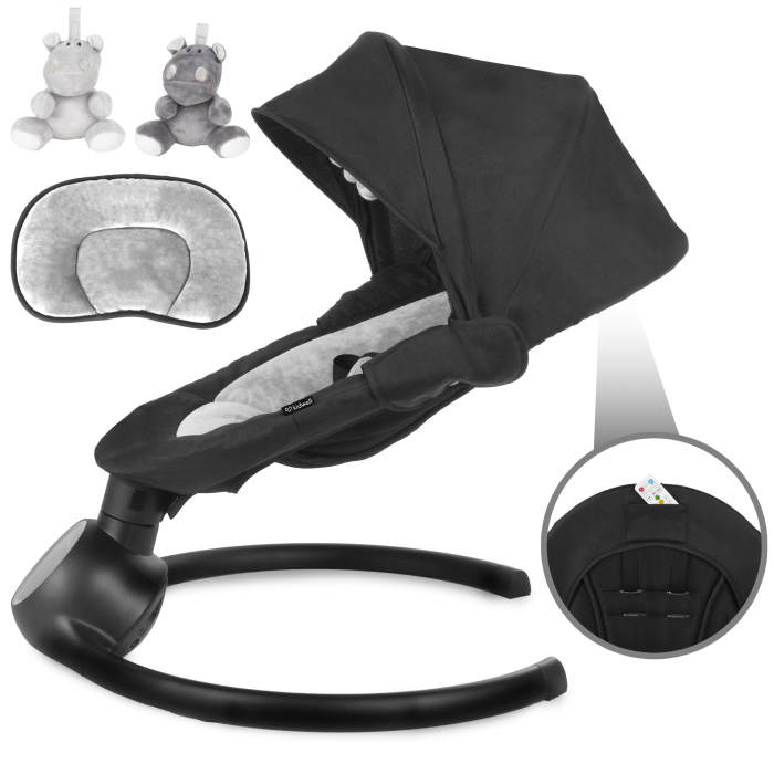 Balansoar electric 2 în 1 REVE Negru/Argintiu [4]