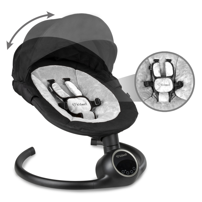 Balansoar electric 2 în 1 REVE Negru/Argintiu [9]