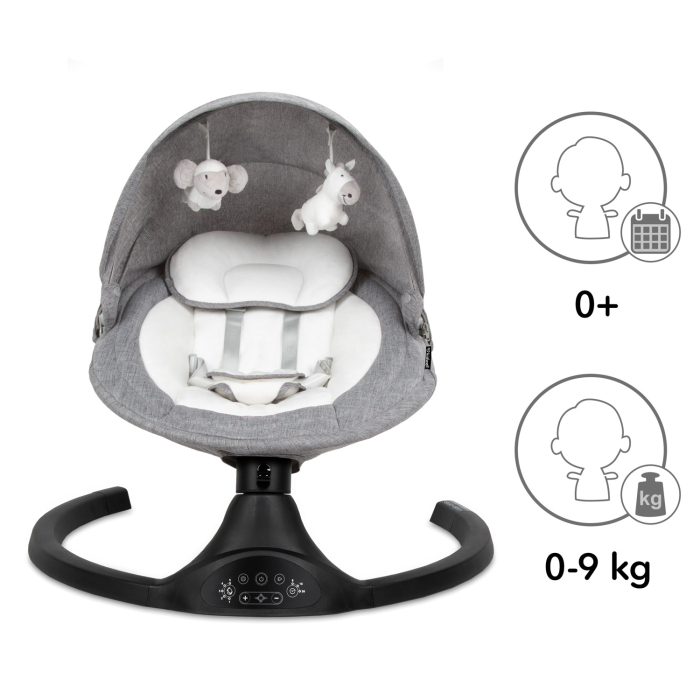 Balansoar electric 2 în 1 LUXI Dark Melange/Negru [9]