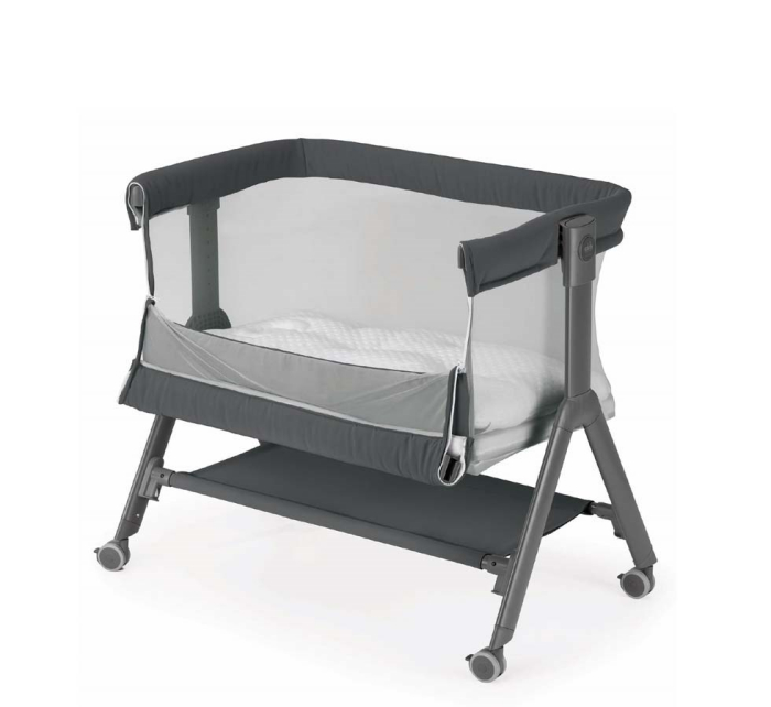Pătuț Co-Sleeping Sempreconte Air – Gri, Pătuț Bebe Atașabil, Laterale Detașabile și Reglaj pe Înălțime [1]