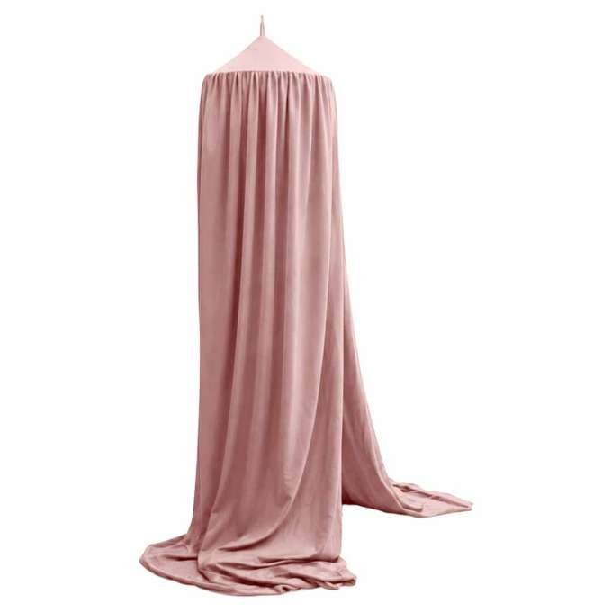 Baldachin pentru pat copii tip cort suspendat roz deschis 280 cm [4]