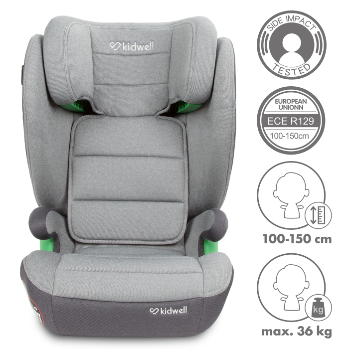 Scaun auto WESTON gri deschis , 100-150cm,3-12 ani,15-36kg [2]