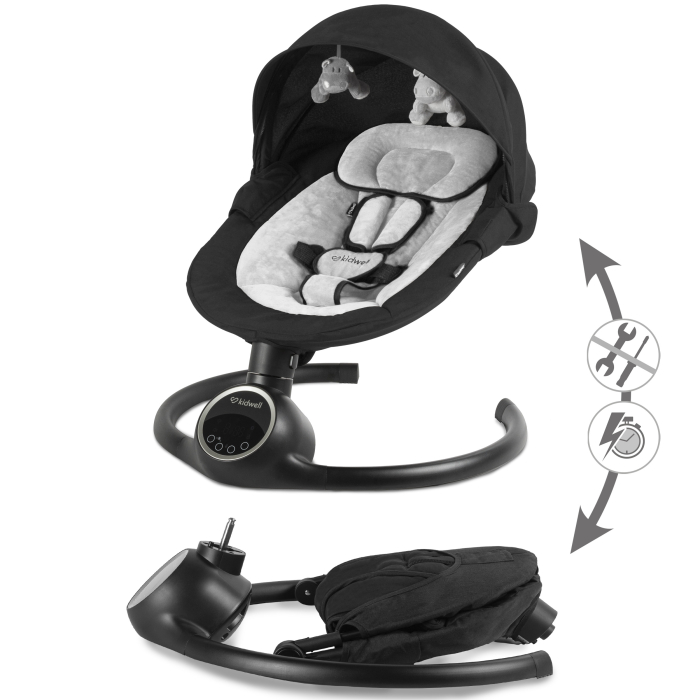 Balansoar electric 2 în 1 REVE Negru/Argintiu [6]