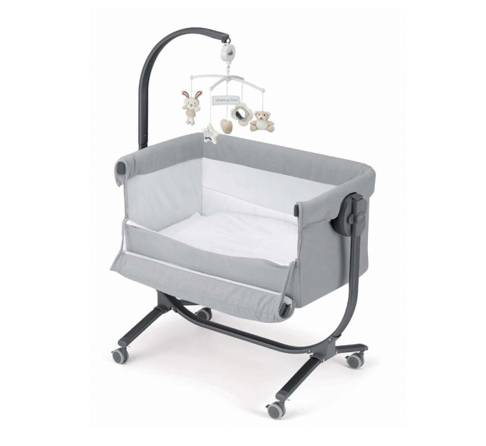Pătuț Co-Sleeping Cullami – Pătuț Bebe Atașabil, Reglabil pe Înălțime, Cu Laterale Detașabile-gri [1]