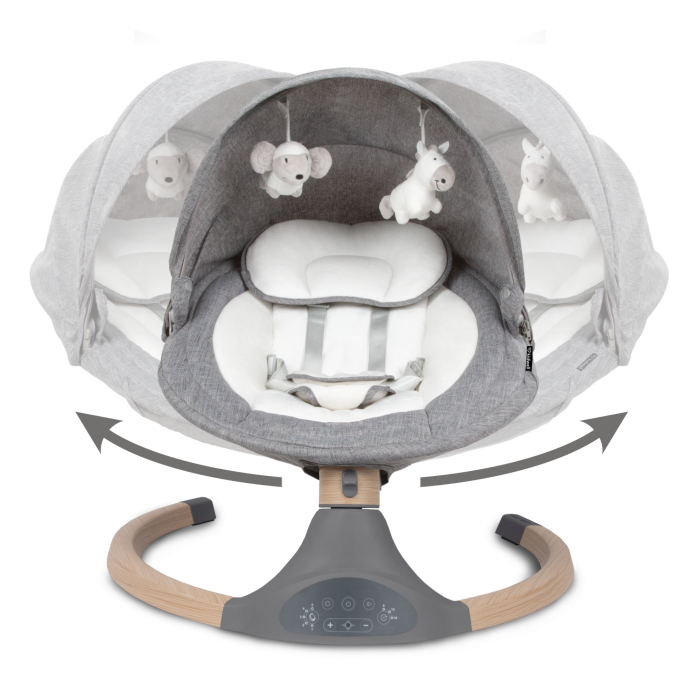 Balansoar electric 2 în 1 LUXI Dark Melange/lemn [5]