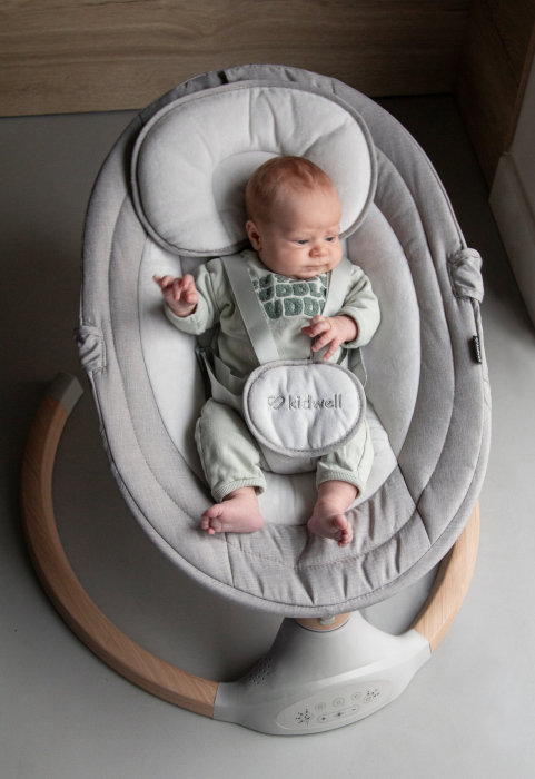 Balansoar electric 2 în 1 LUXI Dark Melange/lemn [16]