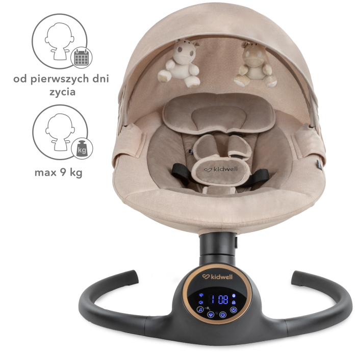 Balansoar electric 2 în 1 REVE Bej/Auriu [10]