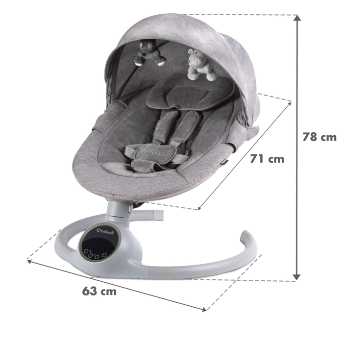 Balansoar electric 2 în 1 REVE Gri/Argintiu [11]
