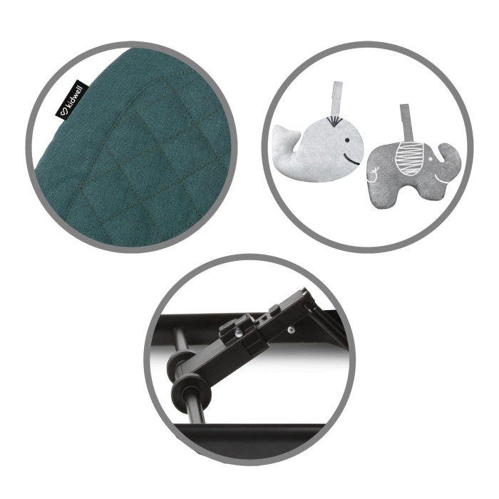 Scaun balansoar Laro Verde/Negru [10]