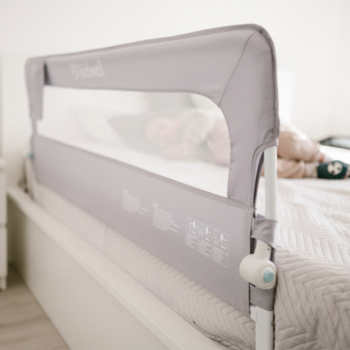 Bariera de protectie pentru pat copii Kidwell CORI Gray, 150 cm [12]