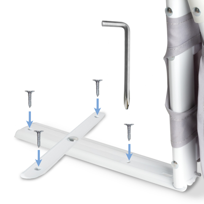 Bariera de protectie pentru pat copii Kidwell CORI Gray, 150 cm [6]