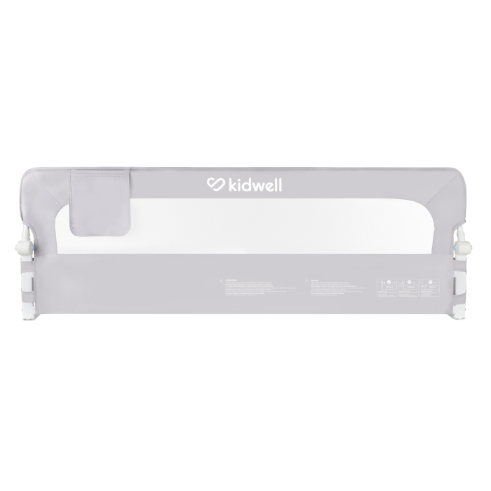 Bariera de protectie pentru pat copii Kidwell CORI Gray, 150 cm [2]