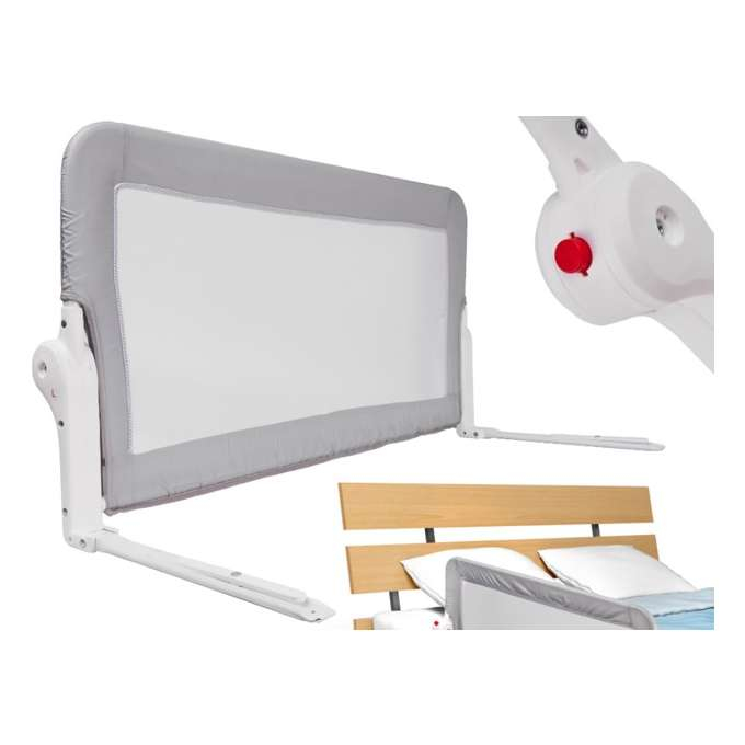 Barieră de siguranță pentru pat, 200 cm, gri [1]