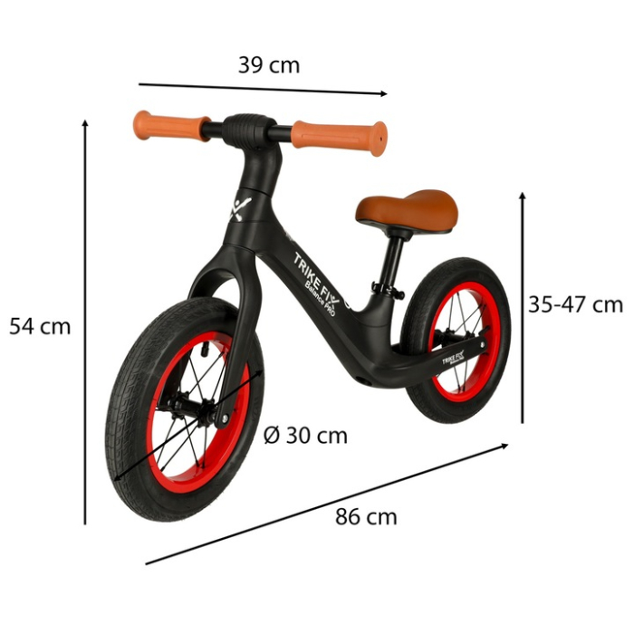 Bicicleta de echilibru, Trike Fix Balance PRO, neagra, intre 3 si 6 ani [4]