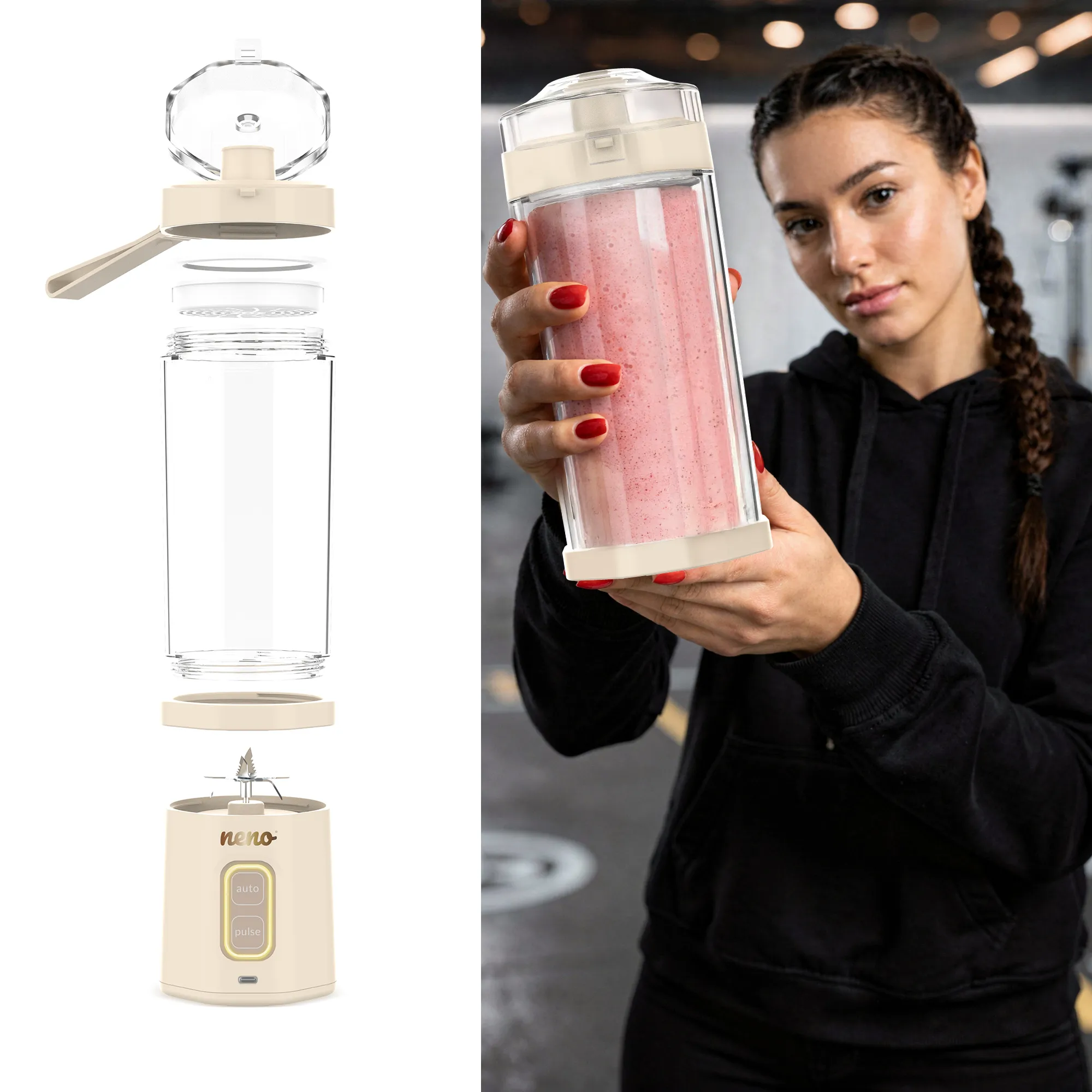 Blender portabil Neno Fresco – blender smoothie pentru bebeluși și călătorii [7]