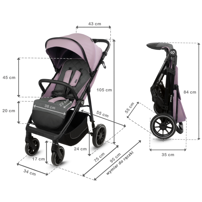 Cărucior ENZO roz [12]