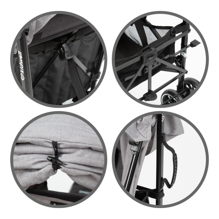 Cărucior de călătorie NELLI Gri/Grafit [13]