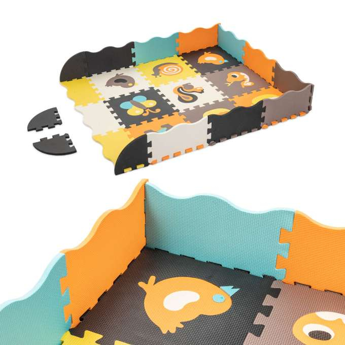 Covoras de joaca si tarc pentru copii din spuma EVA puzzle cu animale 25 piese [9]