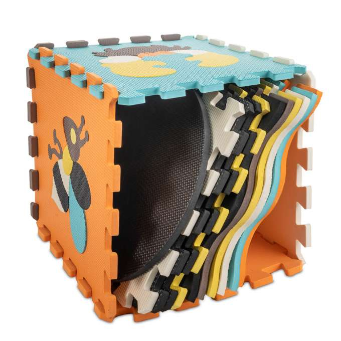 Covoras de joaca si tarc pentru copii din spuma EVA puzzle cu animale 25 piese [4]