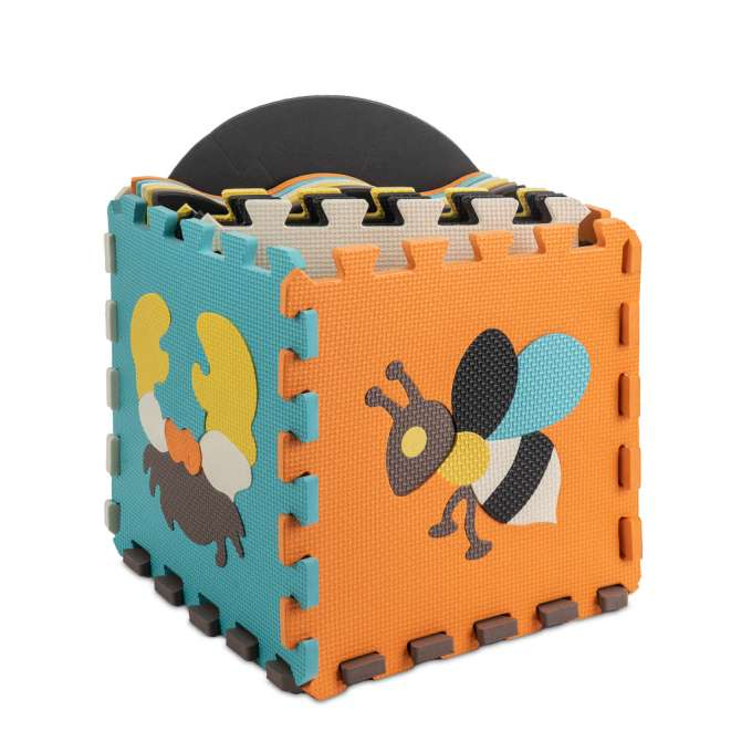 Covoras de joaca si tarc pentru copii din spuma EVA puzzle cu animale 25 piese [5]