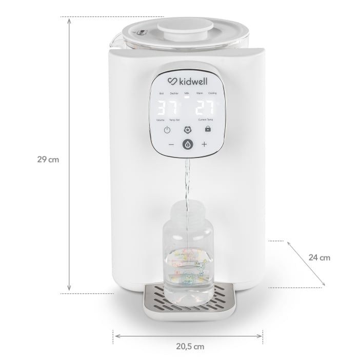 Espressor de apa  pentru prepararea laptelui praf Kidwell PIIM White, dozare automată și menținere temperatură 72h [5]