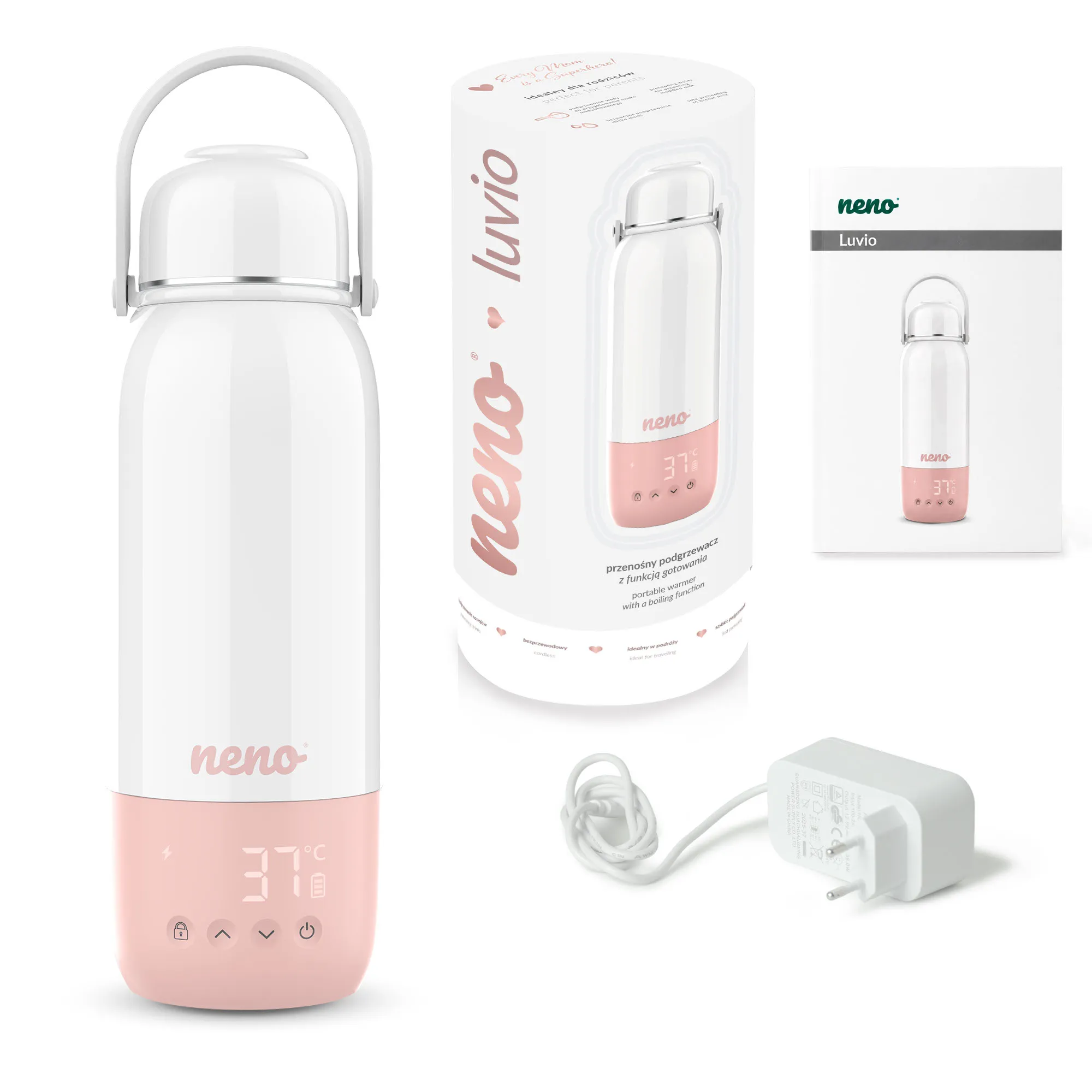Incalzitor portabil pentru apa si lapte Neno Luvio, cu fierbere, 550 ml [23]