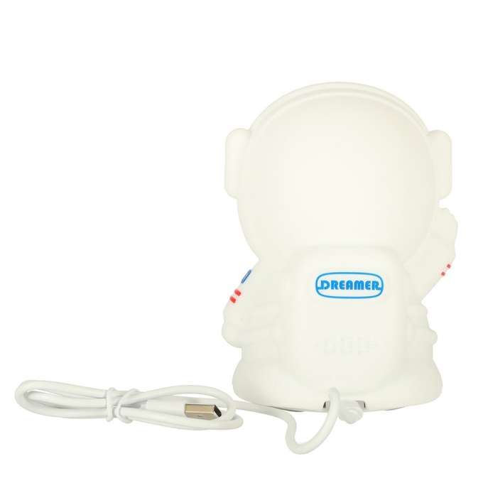 Lampă de veghe pentru copii, cu 8 LED-uri USB RGB, din silicon, moale la atingere, albă, astronaut [8]