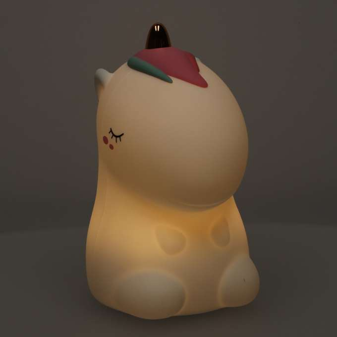 Lampă de veghe pentru copii, silicon, tactil, LED, alb, RGB, unicorn [9]