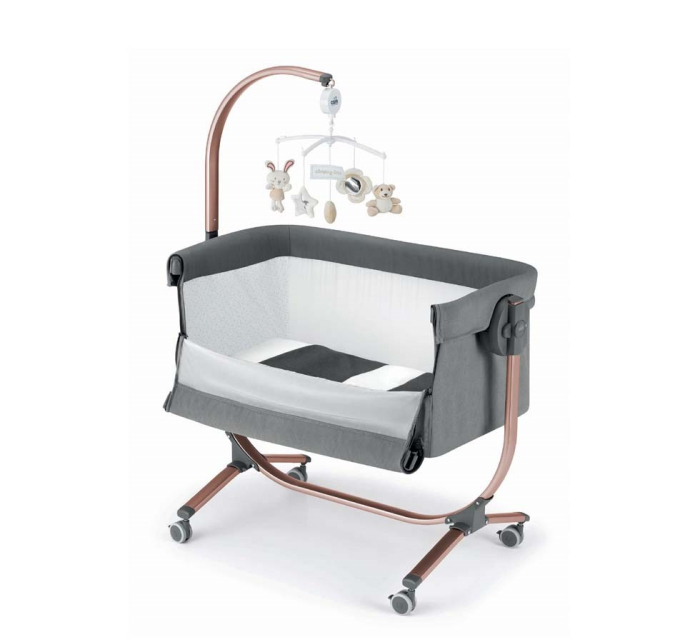 Pătuț Co-Sleeping Cullami – Pătuț Bebe Atașabil, Reglabil pe Înălțime, Cu Laterale Detașabile -antracit [1]