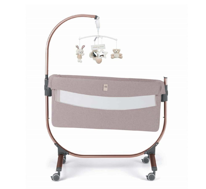 Pătuț Co-Sleeping Cullami – Pătuț Bebe Atașabil, Reglabil pe Înălțime, Cu Laterale Detașabile- rose gold [6]