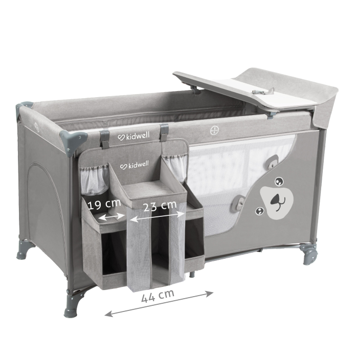 Pătuț de călătorie BLISSY gri cu accesorii [3]