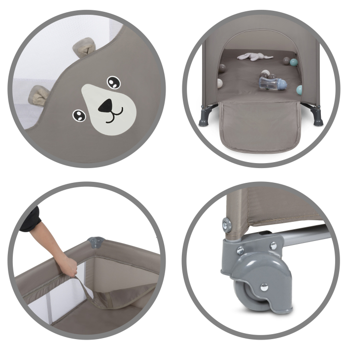 Pătuț de călătorie cu două niveluri BLISSY DUO ,culoare BEJ [8]