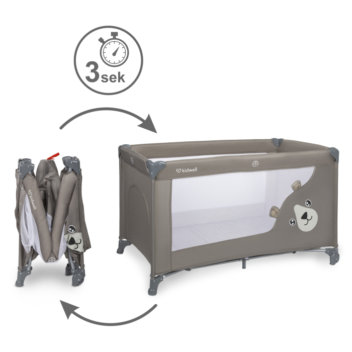 Pătuț de călătorie cu două niveluri BLISSY DUO ,culoare BEJ [5]