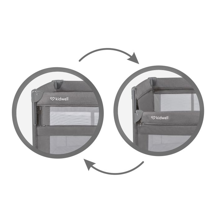 Pătuț de călătorie cu două niveluri BLISSY Lift ,culoare GRI [12]