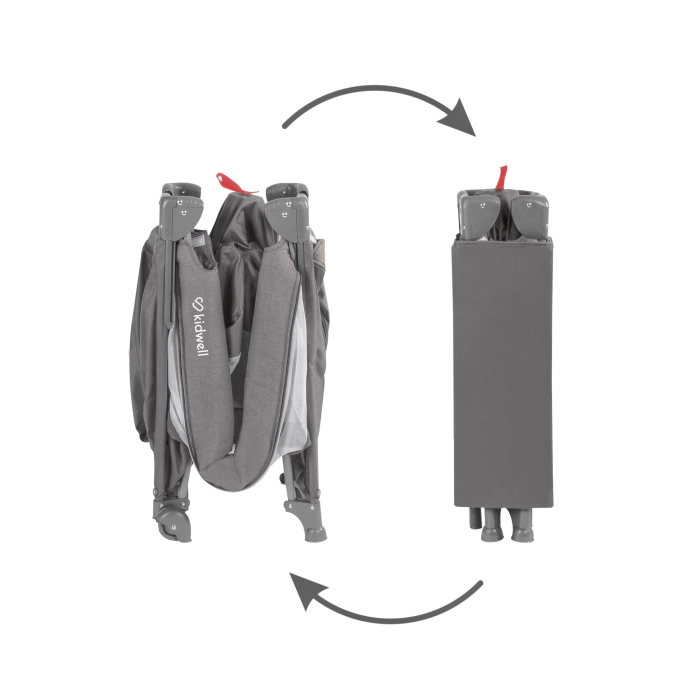 Pătuț de călătorie cu două niveluri BLISSY Lift ,culoare GRI [11]