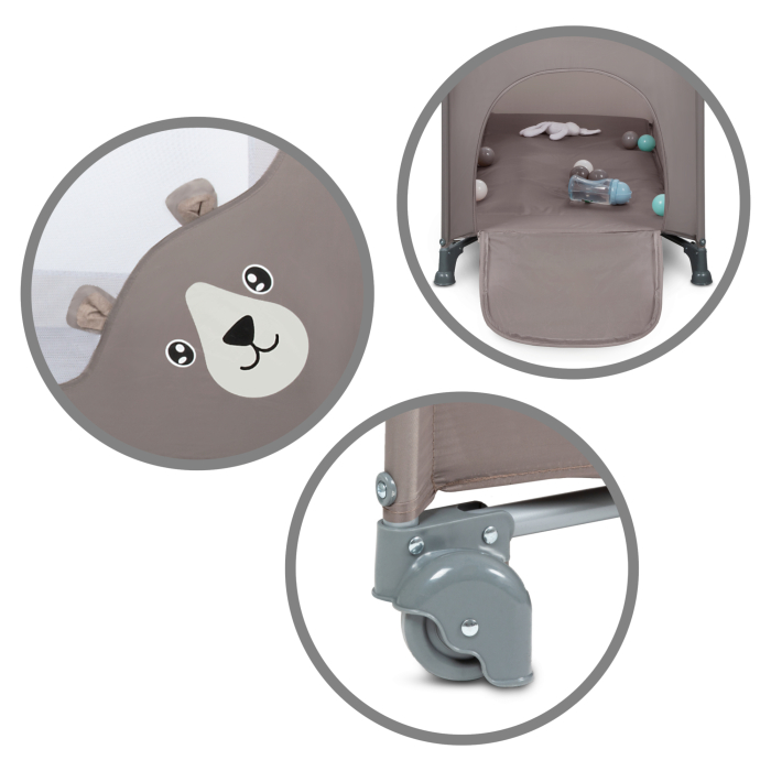 Pătuț de călătorie cu un singur nivel BLISSY BASIC ,culoare BEJ [8]