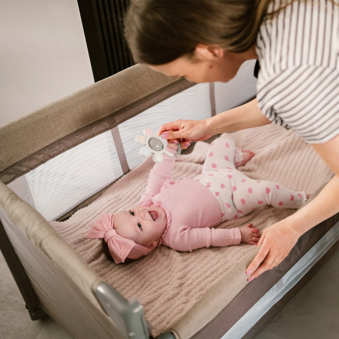 Pătuț de călătorie cu doua niveluri BLISSY Lift ,culoare BEJ [21]