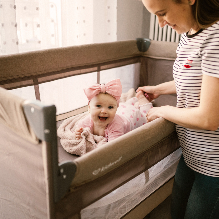 Pătuț de călătorie cu doua niveluri BLISSY Lift ,culoare BEJ [24]