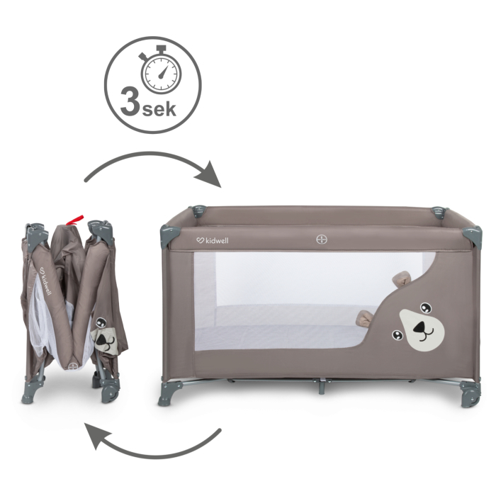 Pătuț de călătorie cu un singur nivel BLISSY BASIC ,culoare BEJ [3]