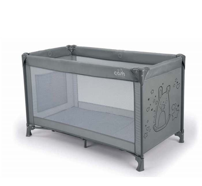 Pătuț de călătorie PISOLINO , inaltime reglabila pe doua nivele, GRI [1]