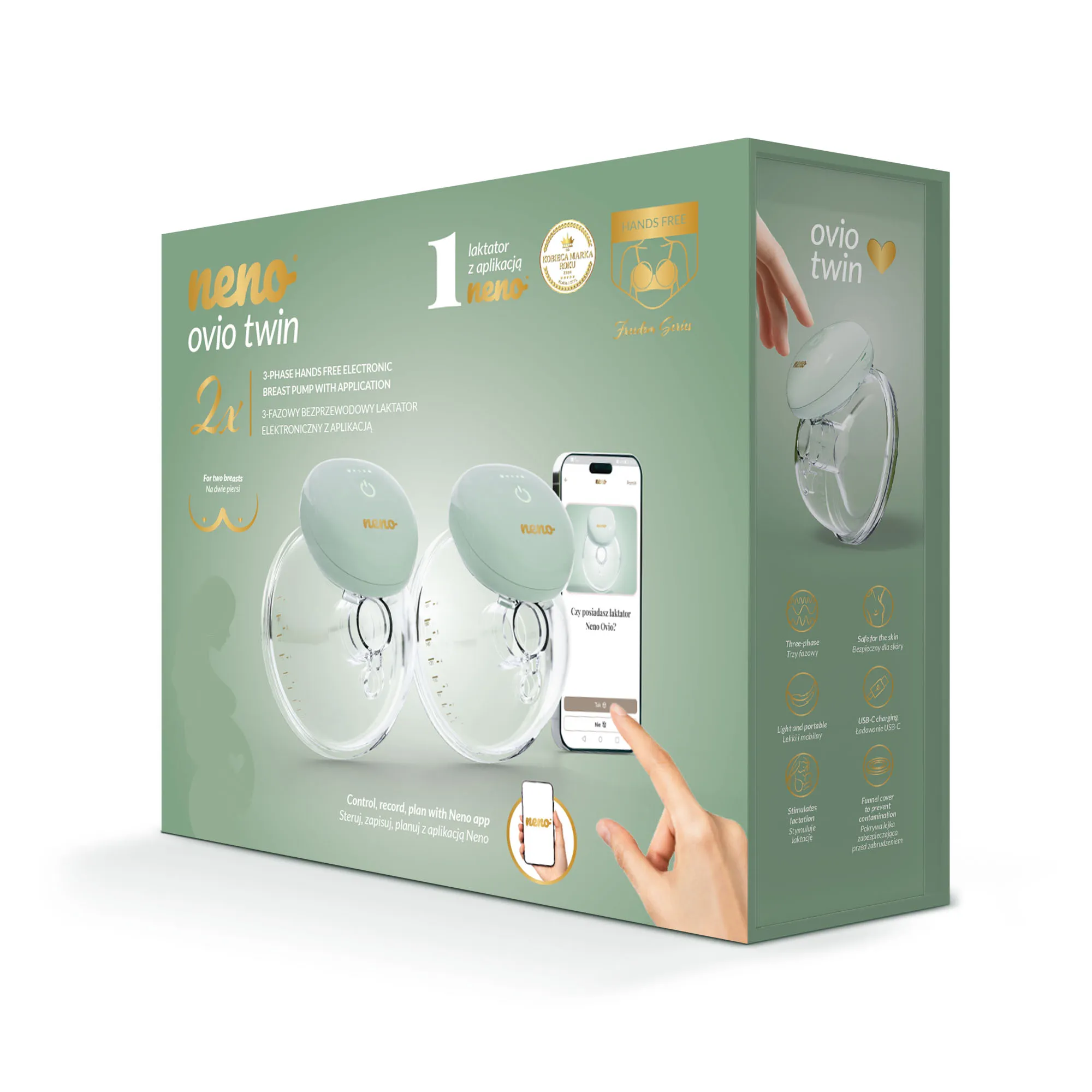 Pompă de sân electrică dublă hands free Neno Ovio Twin – pompă wireless pentru alăptare [3]